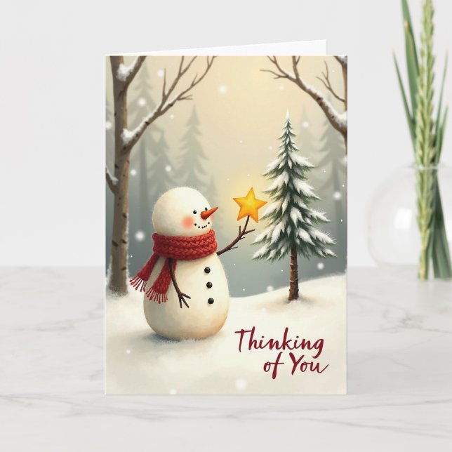 Winter Snowman Card (Front)