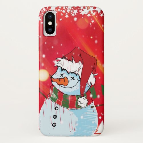 Winter Snowman iPhone X Case