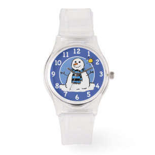 Winter Snowman Design Christmas Watch