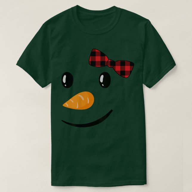 Winter Snowman Face  T-Shirt (Design Front)