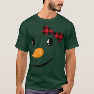 Winter Snowman Face  T-Shirt