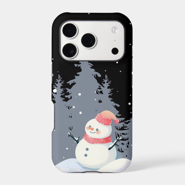 Winter Snowman Iphone Case (Back)