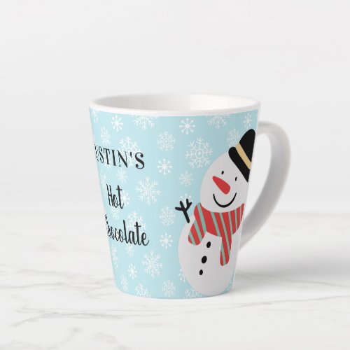 Winter Snowman Kids Hot Chocolate Latte Mug