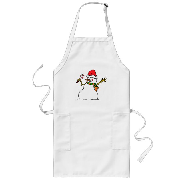 Winter Snowman Long Apron (Front)