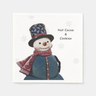 Winter Snowman Personalized Napkins
