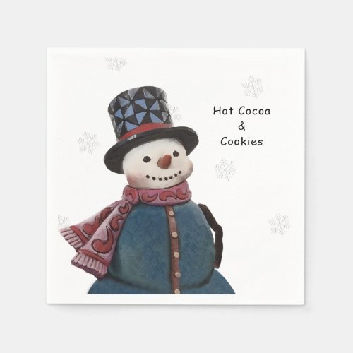 Winter Snowman Personalized Napkins