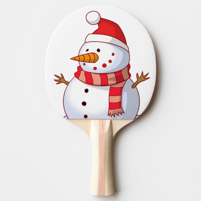 WINTER SNOWMAN Ping-Pong PADDLE (Front)