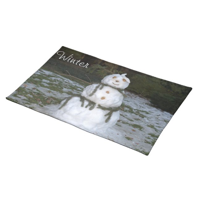 Winter Snowman Placemat (On Table)