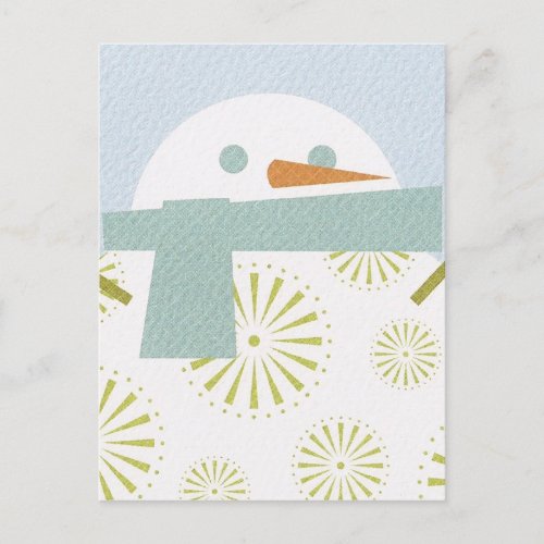 Winter Snowman Postcard