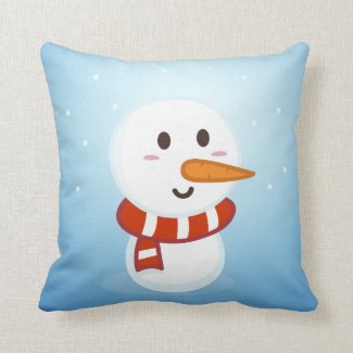 Winter snowman Throw Pillow 16