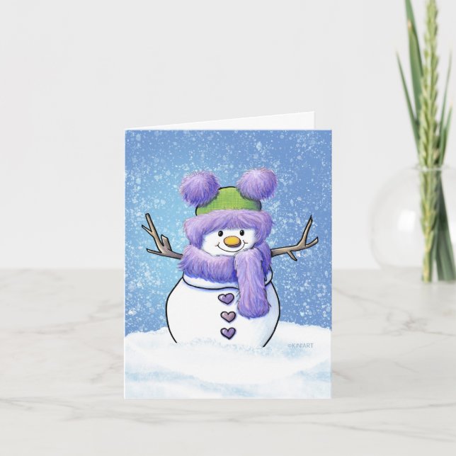 Winter Snowperson Christmas Card (Front)