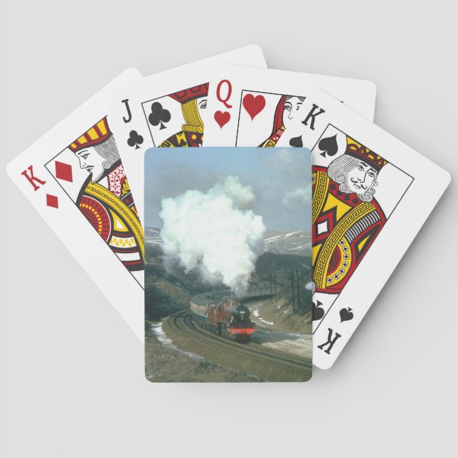 Winter snows have cleared as No_Steam Trains Poker Cards (Back)