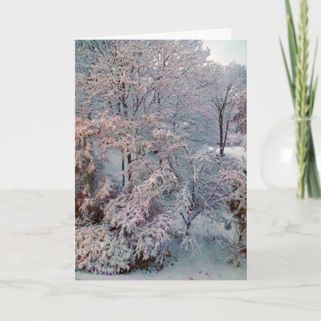 Winter Snowstorm Christmas Card (Front)