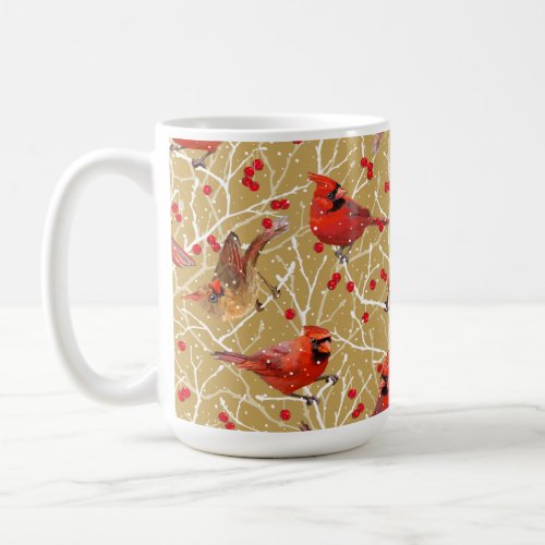 Winter Snowy Cardinals Mug