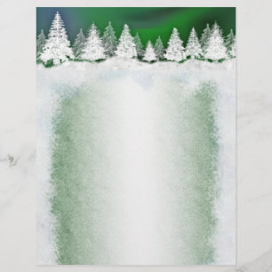 Winter snowy holiday template letterheads