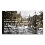 Winter Snowy Mountain Scene in Montana Business Card Magnet