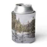 Winter Snowy Mountain Scene in Montana Can Cooler