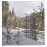 Winter Snowy Mountain Scene in Montana Cloth Napkin