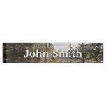 Winter Snowy Mountain Scene in Montana Desk Name Plate