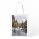 Winter Snowy Mountain Scene in Montana Grocery Bag