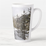 Winter Snowy Mountain Scene in Montana Latte Mug