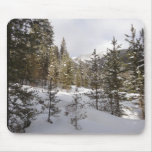 Winter Snowy Mountain Scene in Montana Mouse Pad