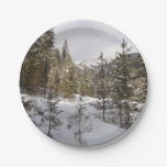 Winter Snowy Mountain Scene in Montana Paper Plates
