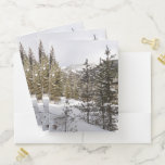 Winter Snowy Mountain Scene in Montana Pocket Folder