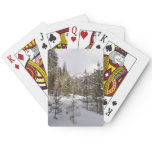 Winter Snowy Mountain Scene in Montana Poker Cards