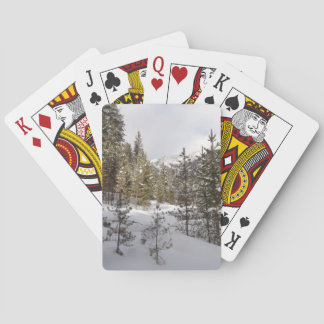Winter Snowy Mountain Scene in Montana Poker Cards