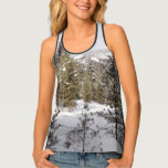 Winter Snowy Mountain Scene in Montana Tank Top