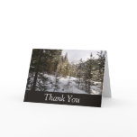 Winter Snowy Mountain Scene in Montana Thank You Card