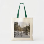 Winter Snowy Mountain Scene in Montana Tote Bag