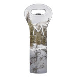 Winter Snowy Mountain Scene in Montana Wine Bag
