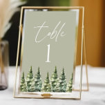 Winter Snowy Pine Tree Forest Wedding Table Number<br><div class="desc">This is a Winter Snowy Pine Tree Forest Wedding Table Number!</div>
