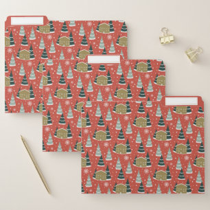 Winter Snowy Pine Wonderland File Folder