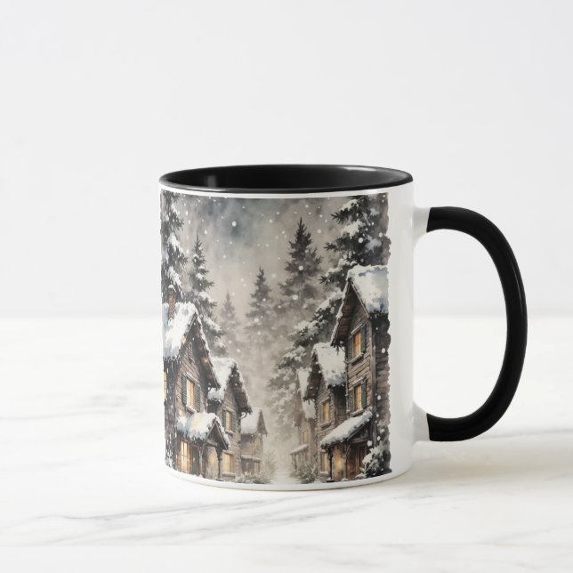 Winter Snowy Scene Mug (Right)