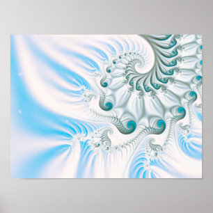 Winter Snowy Spiral Poster