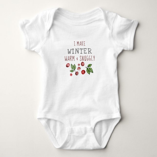 Winter Snuggly Baby Bodysuit (Front)