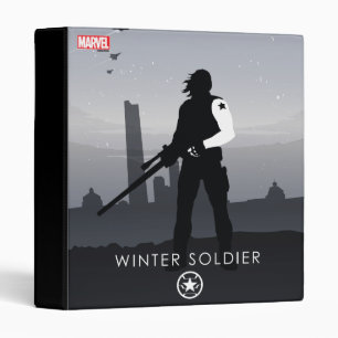 Winter Soldier Heroic Silhouette 3 Ring Binder