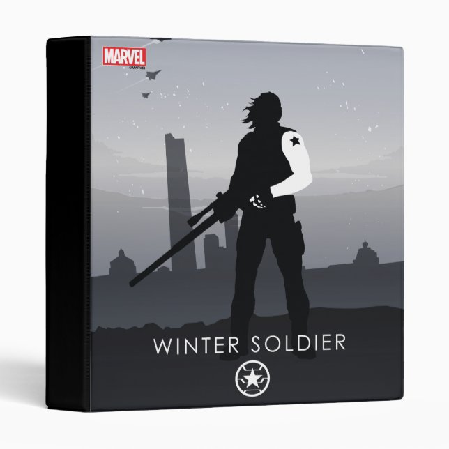 Winter Soldier Heroic Silhouette 3 Ring Binder (Front/Spine)