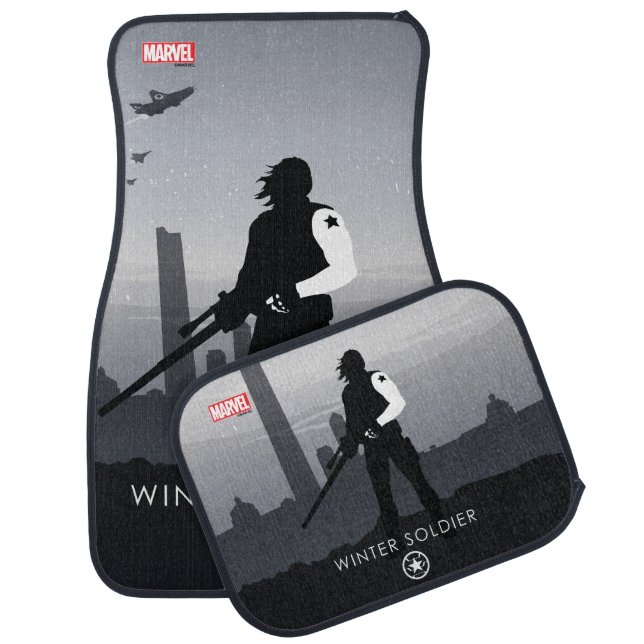 Winter Soldier Heroic Silhouette Car Floor Mat (Set)