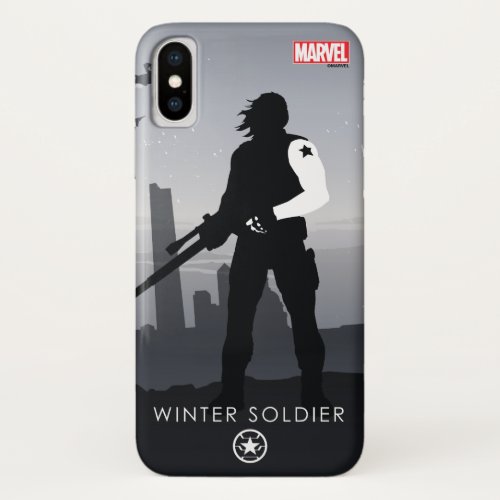 Winter Soldier Heroic Silhouette iPhone X Case