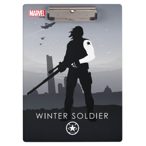 Winter Soldier Heroic Silhouette Clipboard