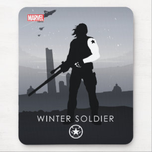 Winter Soldier Heroic Silhouette Mouse Pad