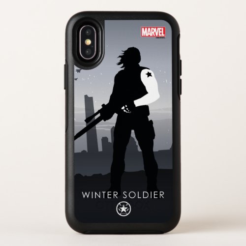 Winter Soldier Heroic Silhouette OtterBox Symmetry iPhone X Case
