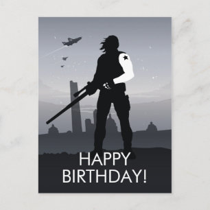Winter Soldier Heroic Silhouette Postcard