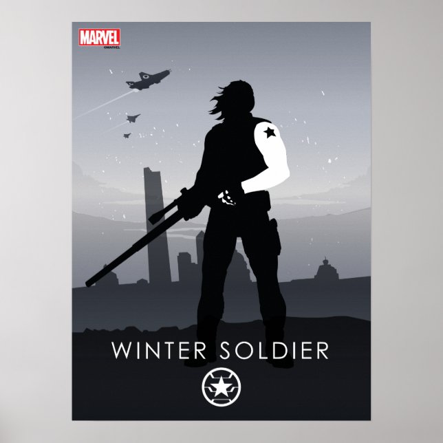 Winter Soldier Heroic Silhouette Poster (Front)