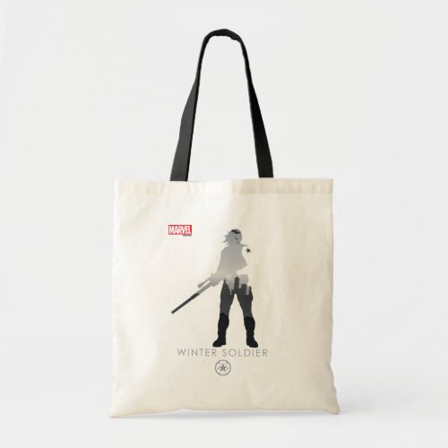 Winter Soldier Heroic Silhouette Tote Bag