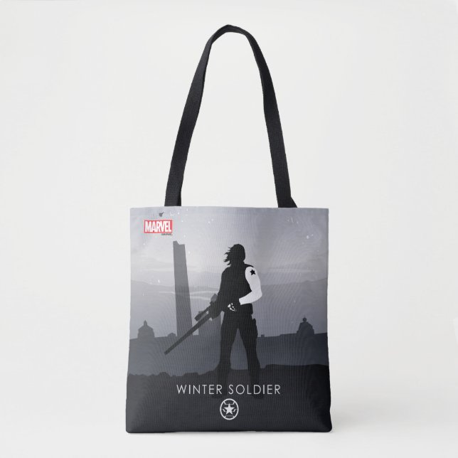 Winter Soldier Heroic Silhouette Tote Bag (Front)